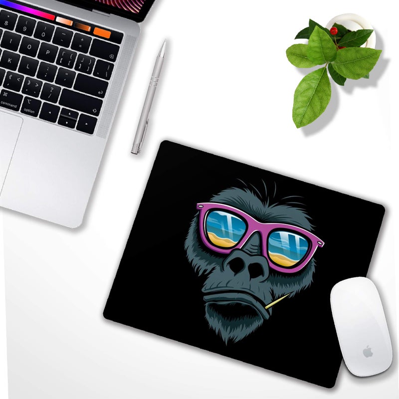 SHALYSONG Mouse pad, Computer Mousepad with Funny Gorilla Design, Non-Slip Rubber Mouse pad for Home and Office - Image 2